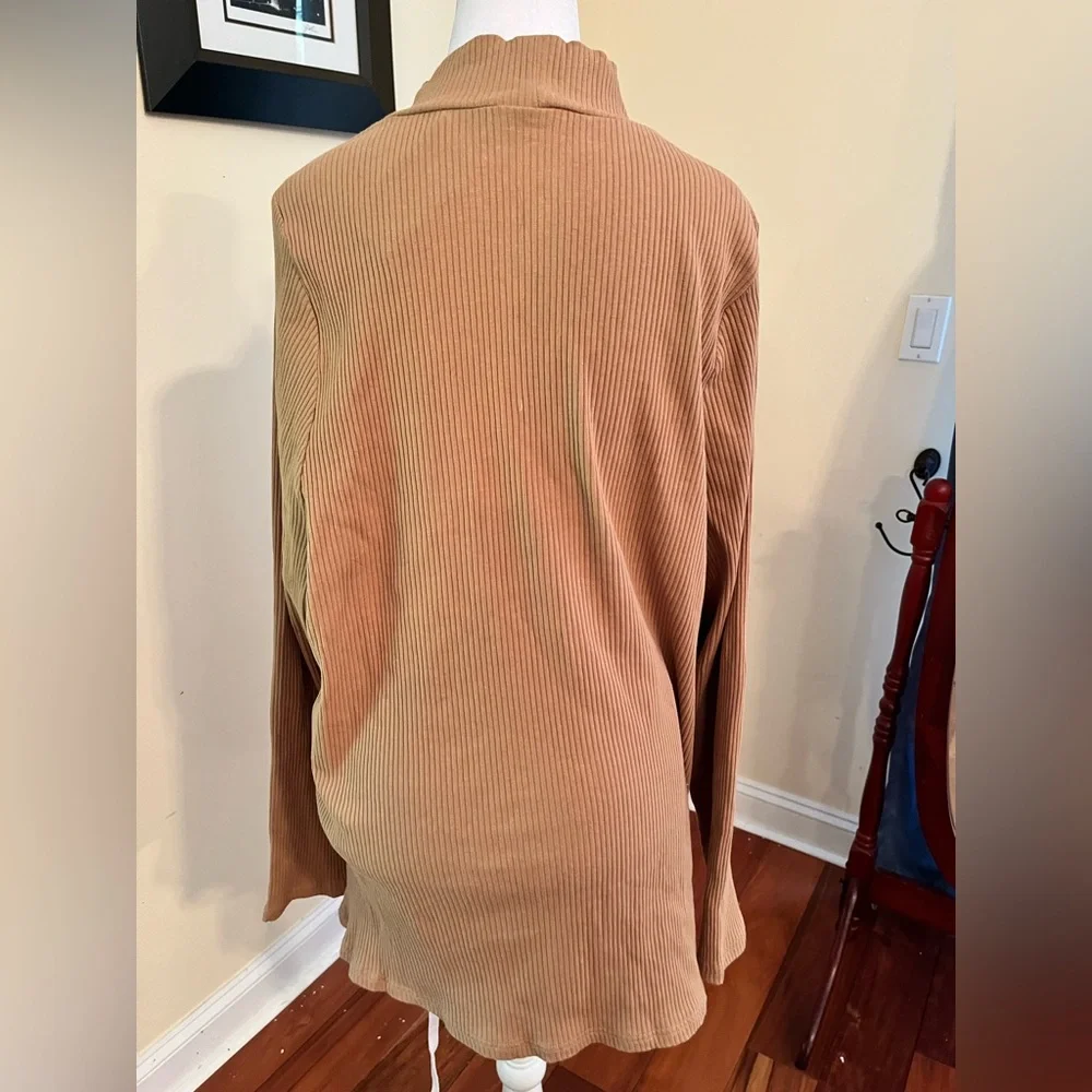 City Chic Caramel Ribbed Turtle Neck‎ - Picture 5 of 5